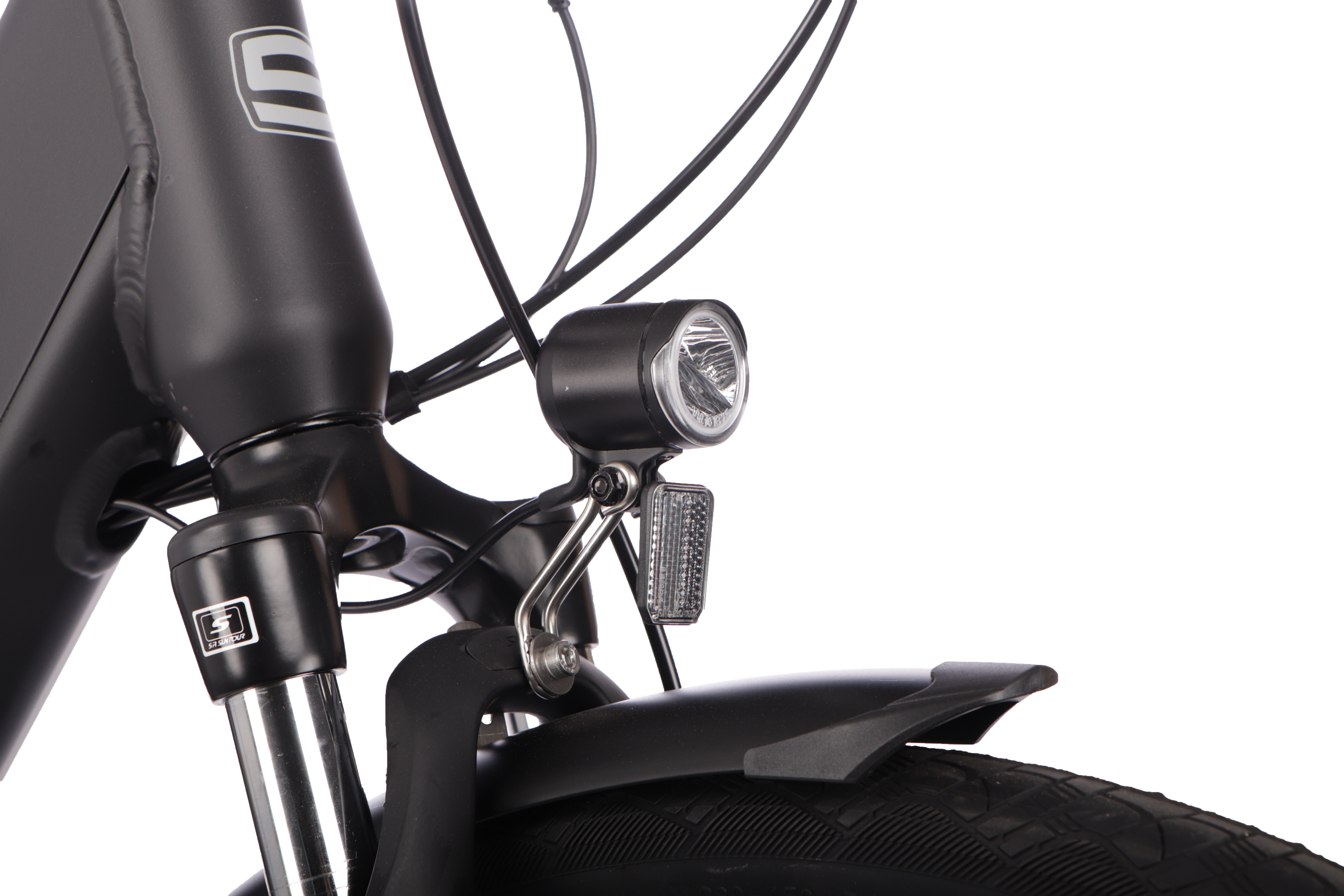 SAXONETTE Premium Plus 3.0 E-Trekkingbike Scheibenbremsen Federgabel Wave 8 Gang 2. Wahl neuwertig schwarz matt