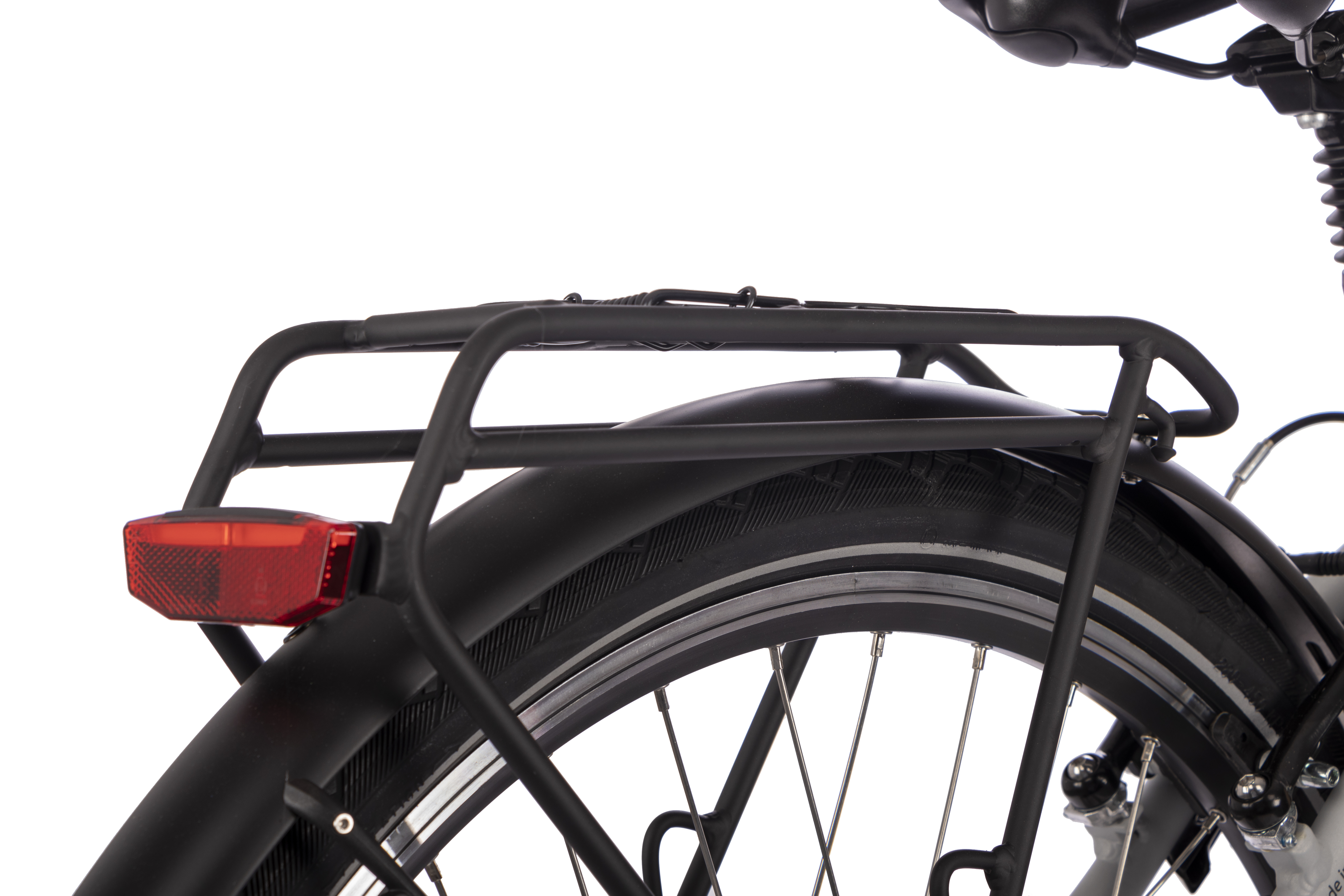 SAXONETTE Comfort Sport E-Trekkingbike 2. Wahl neuwertig 9 Gang Kettenschaltung Federgabel Diamant silber matt