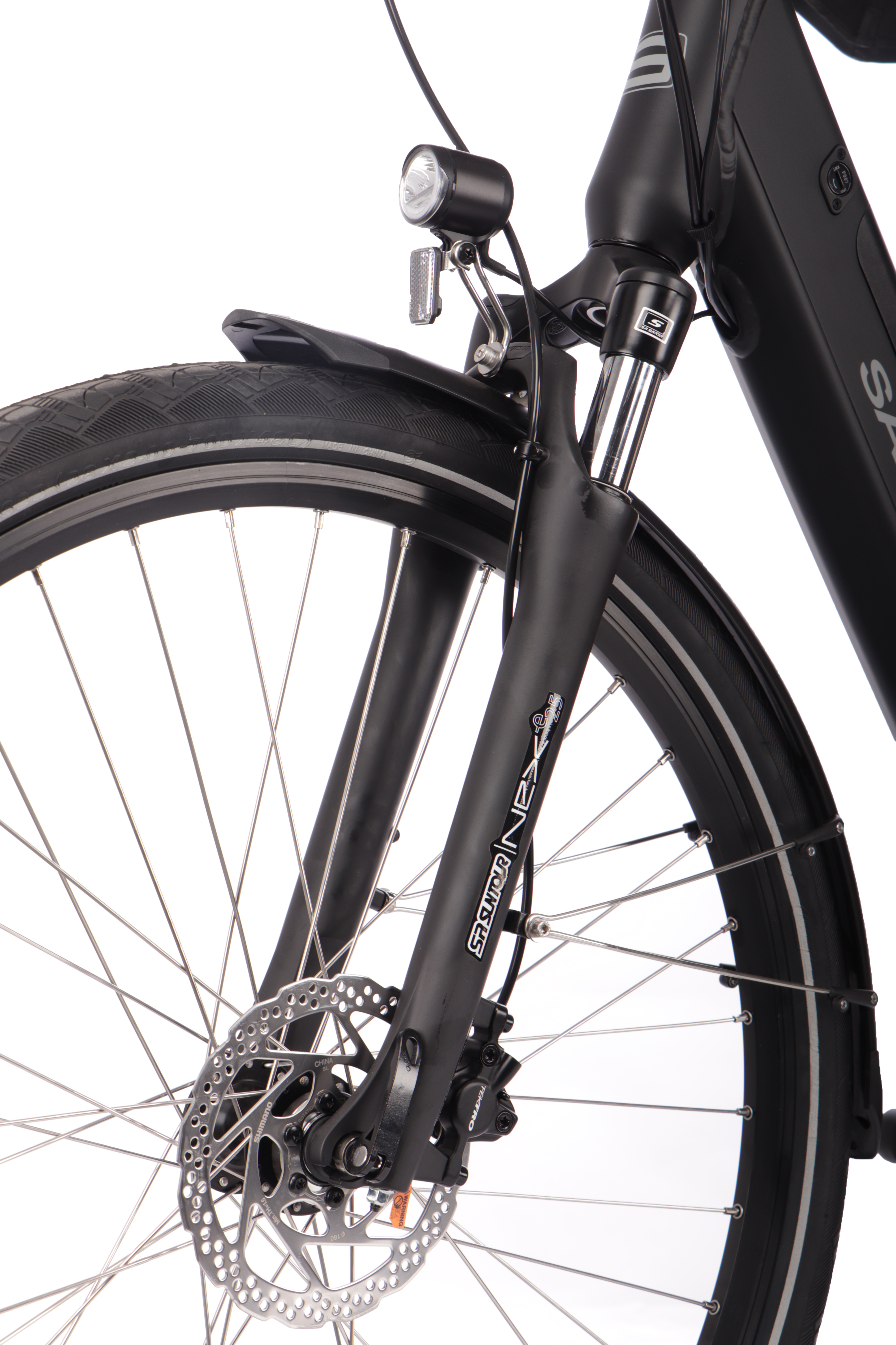 SAXONETTE Premium Plus 3.0 E-Trekkingbike 2. Wahl neuwertig Wave Scheibenbremsen 8 Gang Federgabel silber matt