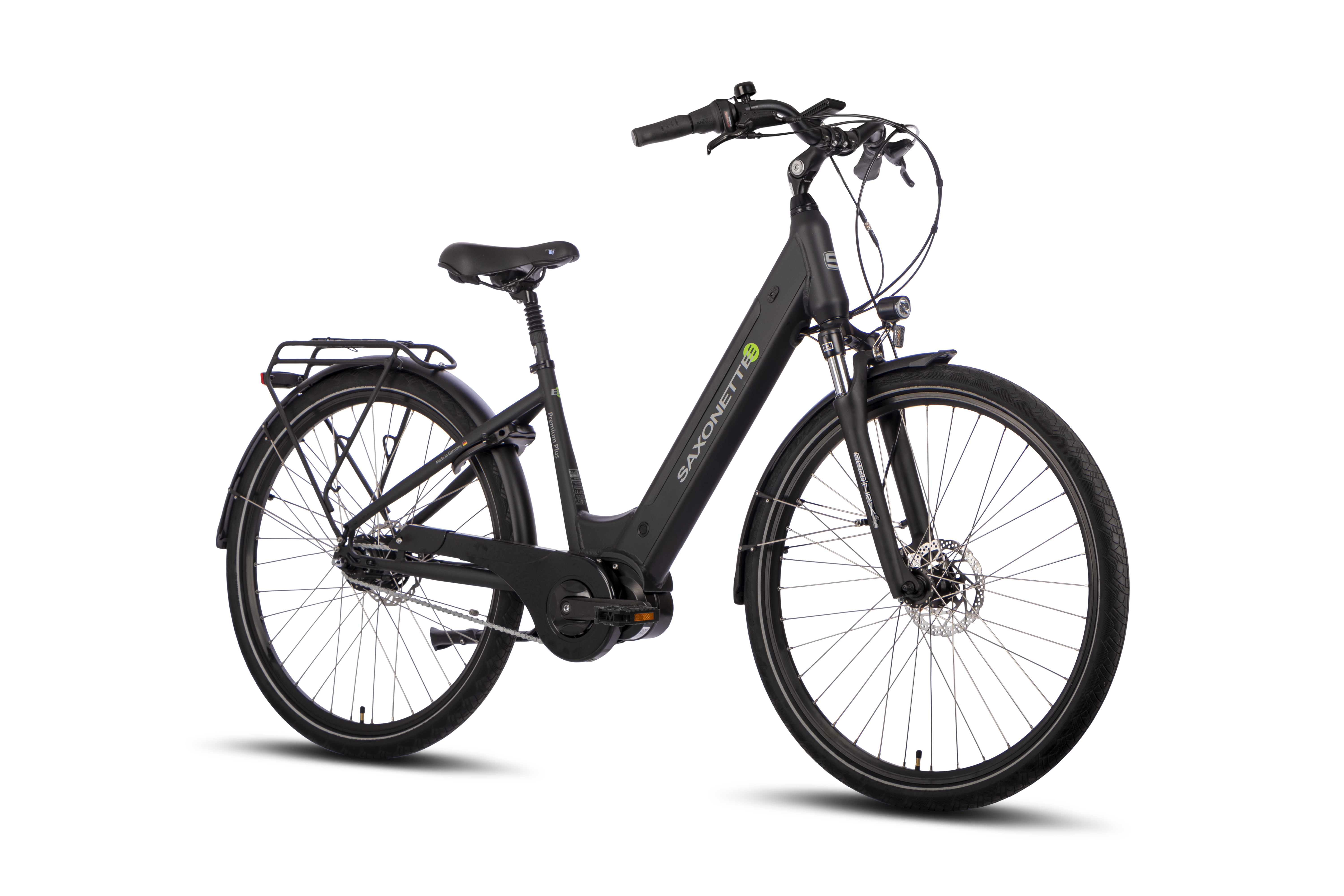 SAXONETTE Premium Plus 3.0 E-Trekkingbike 2. Wahl neuwertig Wave Scheibenbremsen 8 Gang Federgabel silber matt