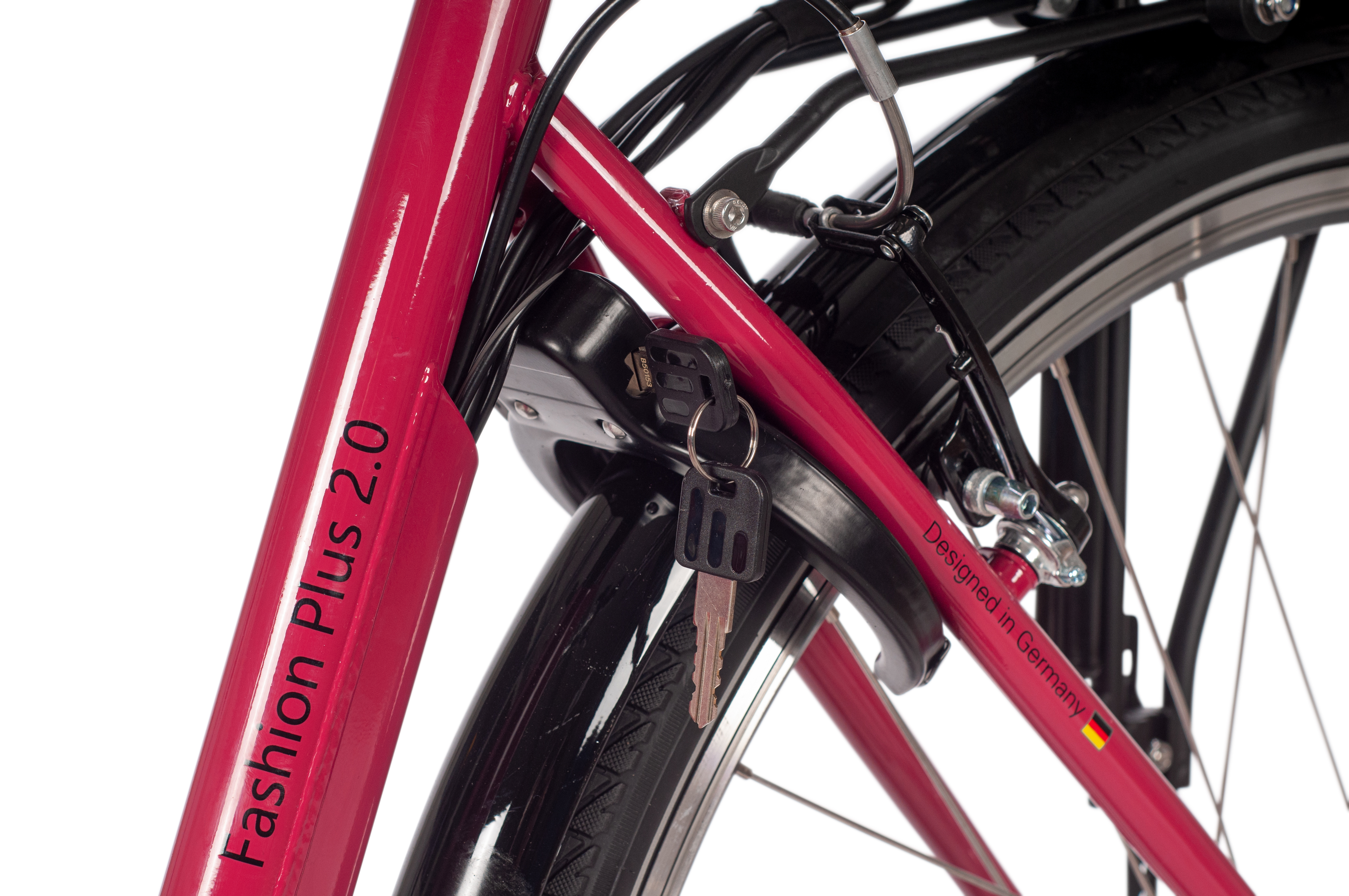 SAXONETTE Fashion Plus 2.0 E-Citybike Classic B-Ware gebraucht Rücktrittbremse Vorderradmotor 7 Gang Wave cranberry glänzend
