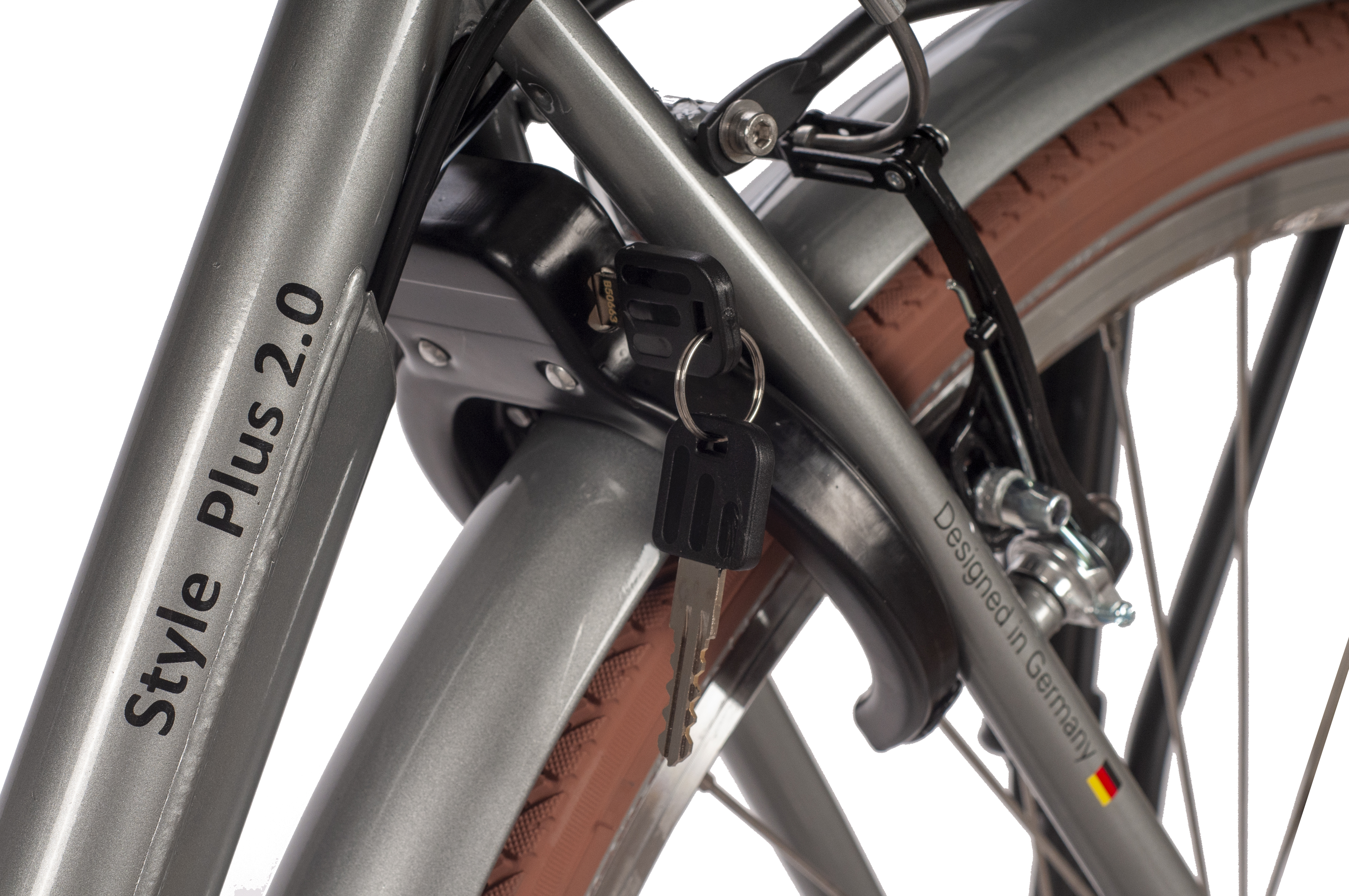SAXONETTE Style Plus 2.0 E-Citybike Classic Wave Rücktrittbremse Vorderradmotor 3 Gang Nabenschaltung silber glänzend